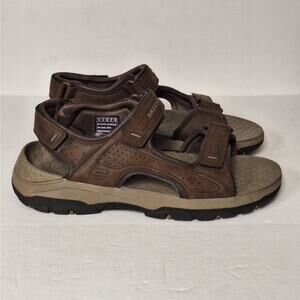 Skechers Mens Tresmen Garo Sandals 9 Open Toe‎ Water Sport Outdoor Hiking Brown